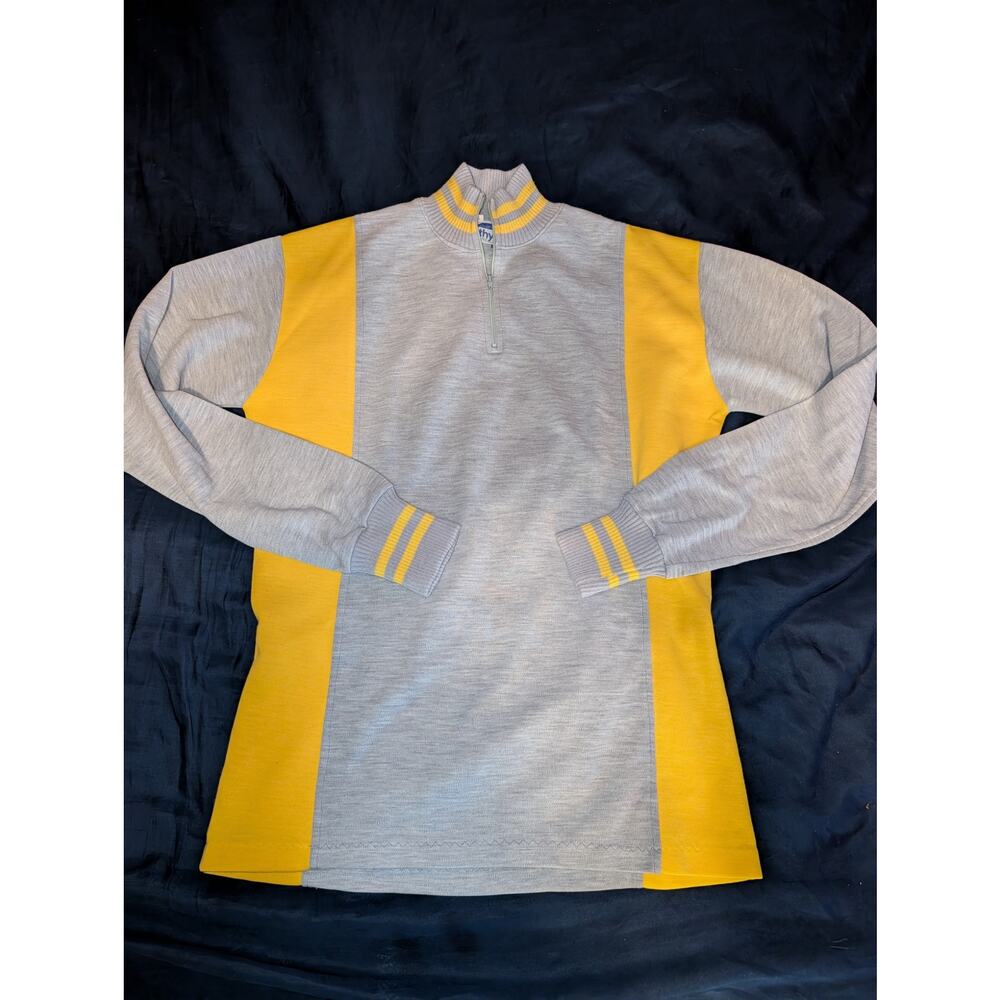 Men's Vintage Worthy Acrylic Cycling Jersey Long Sleeve Made in England Large
